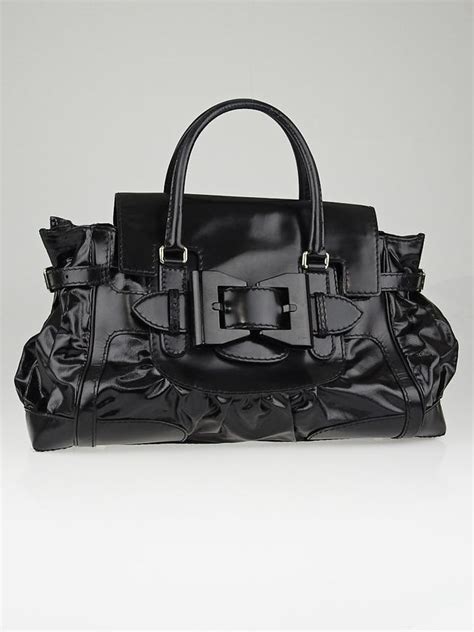 Gucci Black Dialux Queen Large Tote Bag 